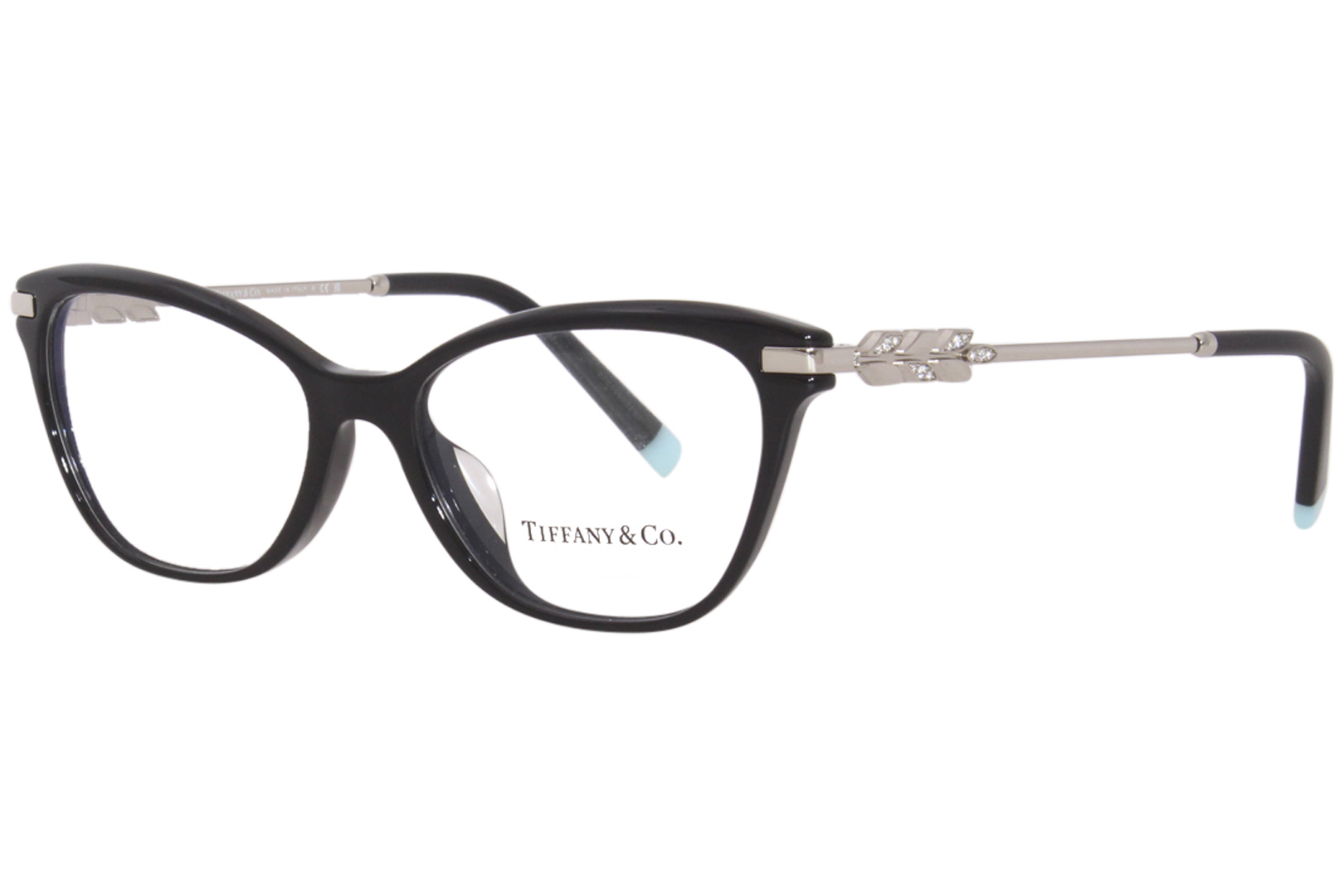 Tiffany & Co. TF2219BF 8001 Eyeglasses Women's Black/Silver Full Rim  52-16-140