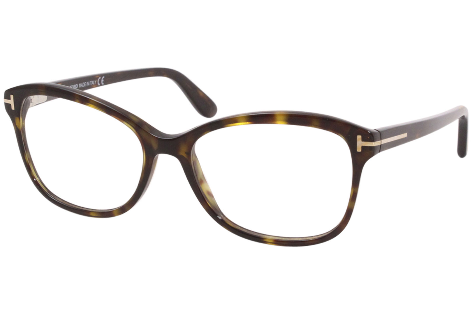 Tom Ford TF5404 052 Eyeglasses Women's Shiny Dark Havana/Rose Gold Full Rim  53mm 