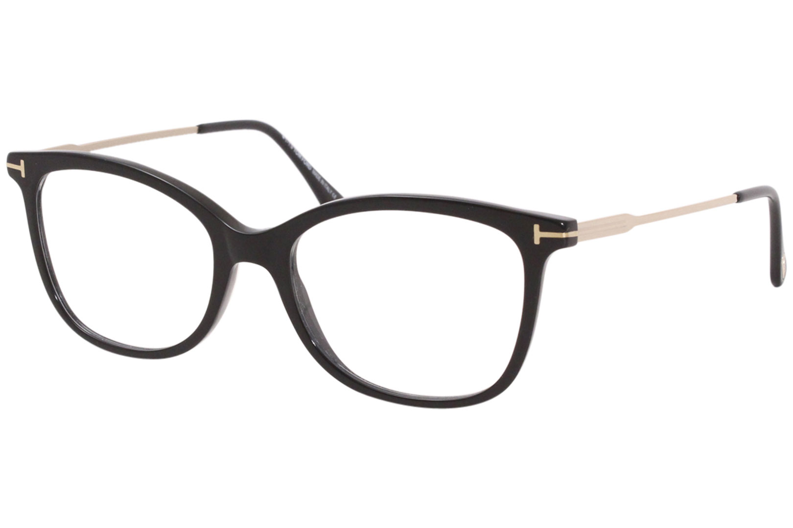 Tom Ford TF5510 001 Eyeglasses Women's Black/Rose Gold Full Rim Cat Eye ...