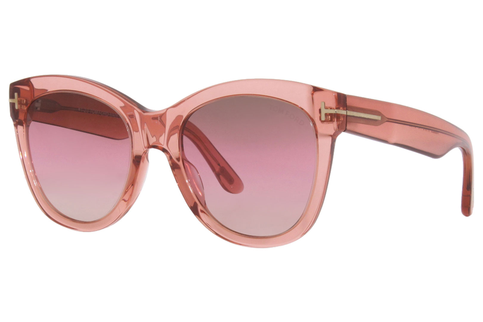 Tom Ford Wallace TF870 74F Sunglasses Women's Transparent Coral/Pink  54-20-140 