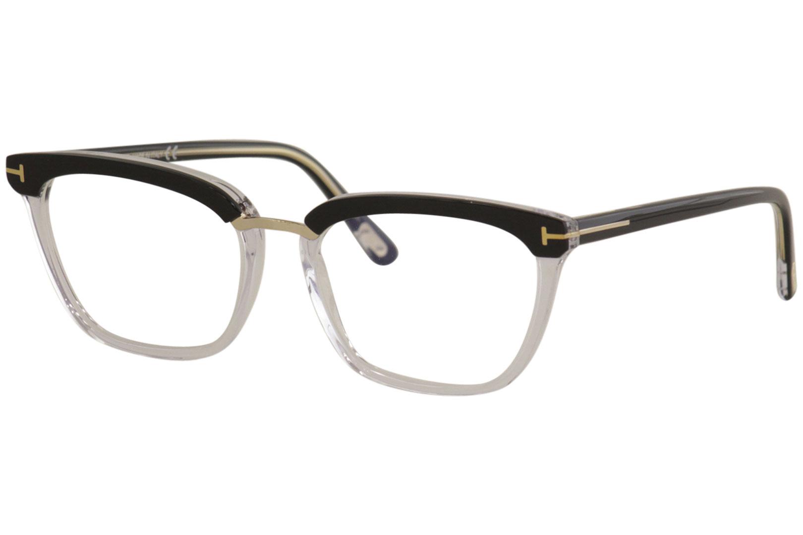 Tom Ford Women's Eyeglasses TF5550-B TF/5550-B Black/Crystal Optical Frame  54mm 