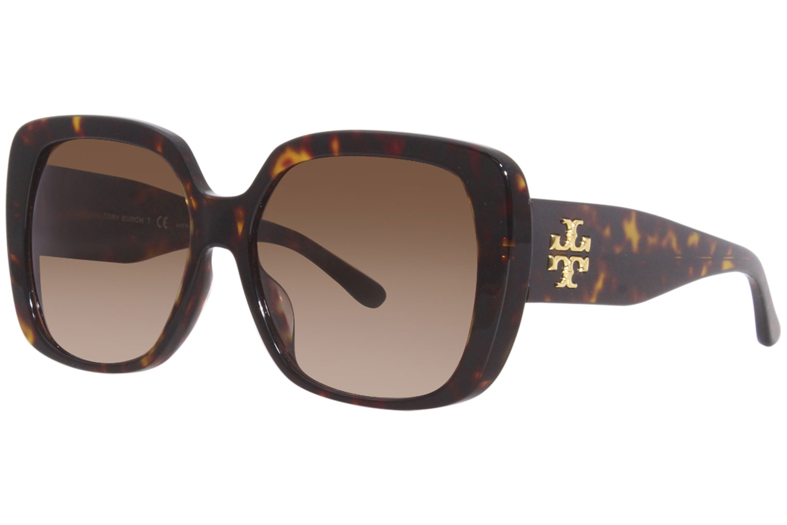 Tory Burch TY7112UM 1728/13 Sunglasses Women's Dark Tortoise Square Shape  57mm 