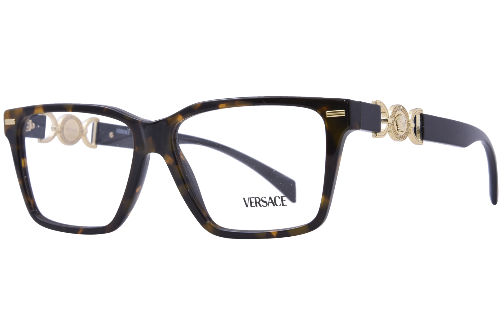 Versace Ve3335 5404 Eyeglasses Womens Havana Full Rim Rectangle Shape 56 14 140 