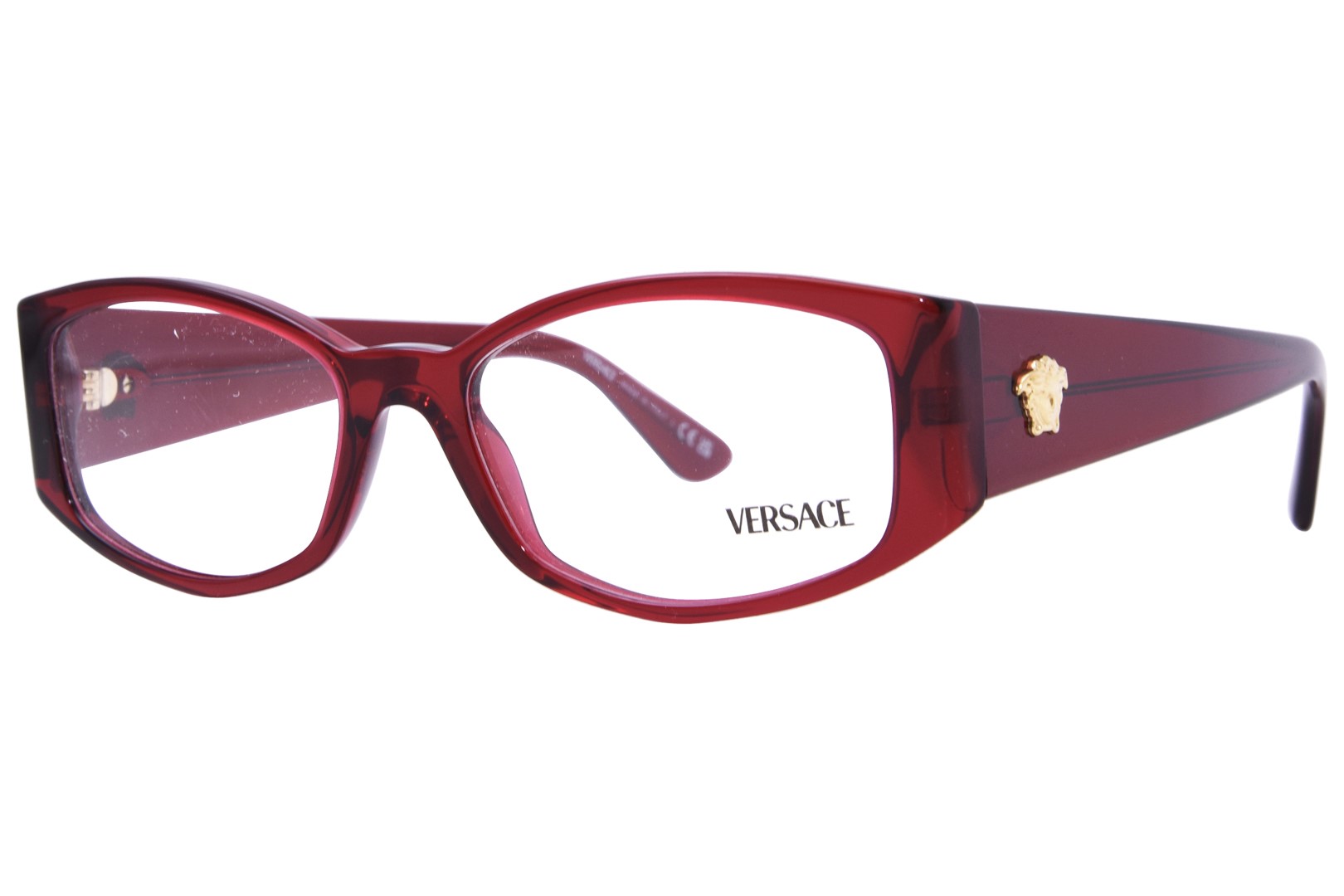 Versace VE3343 5430 Eyeglasses Women's Bordeaux Full Rim Oval Shape  54-17-145