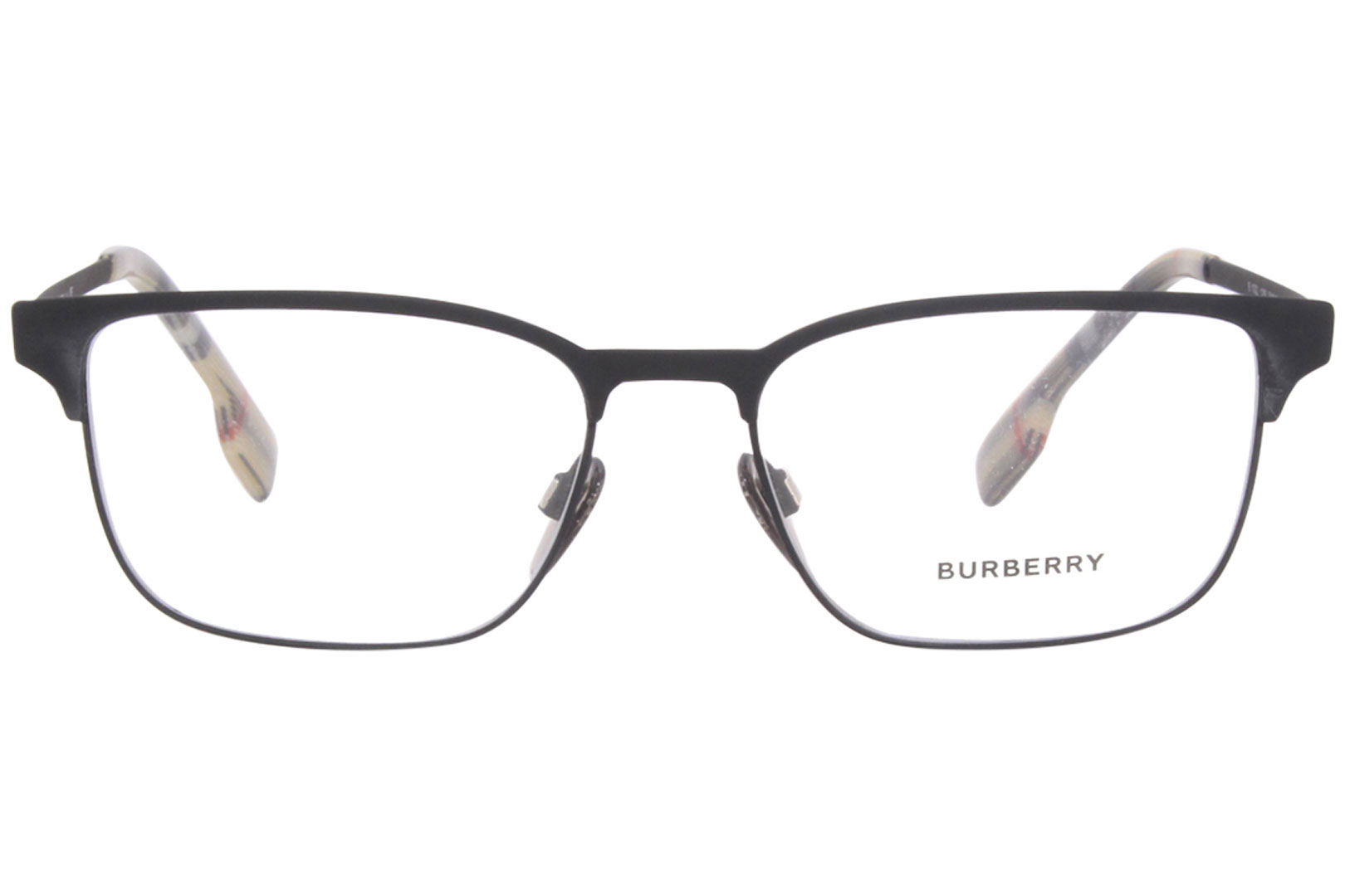 Burberry BE1332 1283 Eyeglasses Men's Black Rubber Full Rim 54-17-145 |  