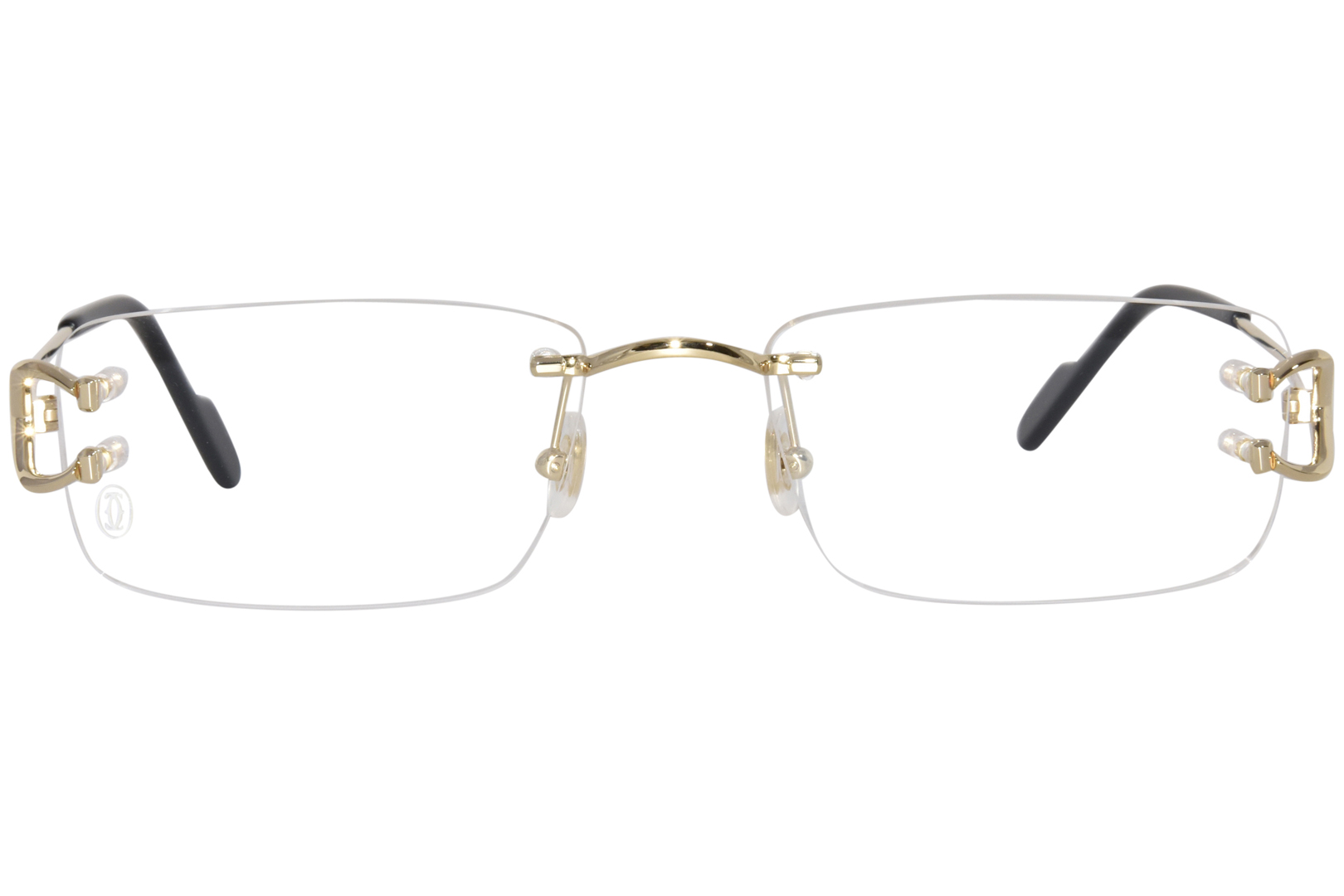 Cartier Core Range CT0344O 001 Eyeglasses Gold Black Rimless 53 18