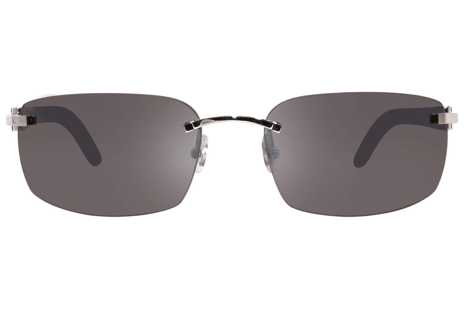 Cartier Exception CT0046S 001 Sunglasses Silver/Genuine Grey Horn ...