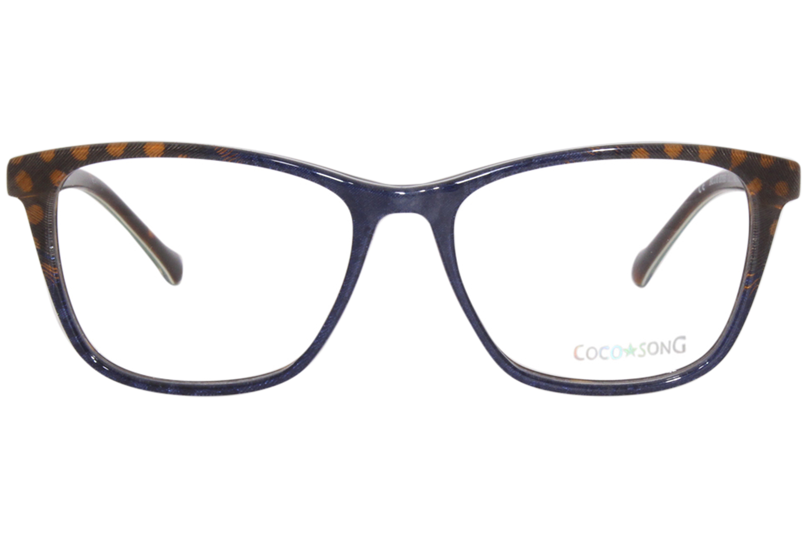 Coco Song Blue Eyes CV230-1 Eyeglasses Women's Blue/Brown Full Rim 54 ...