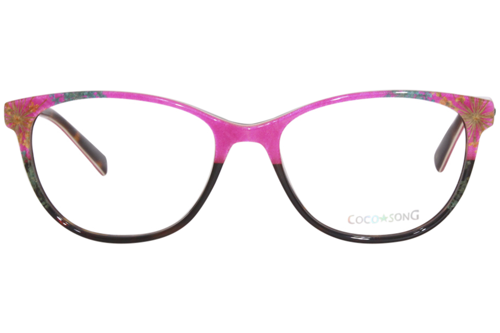 Coco Song Sherry Red CV254-2 Eyeglasses Women's Pink/Black Full Rim 54 ...