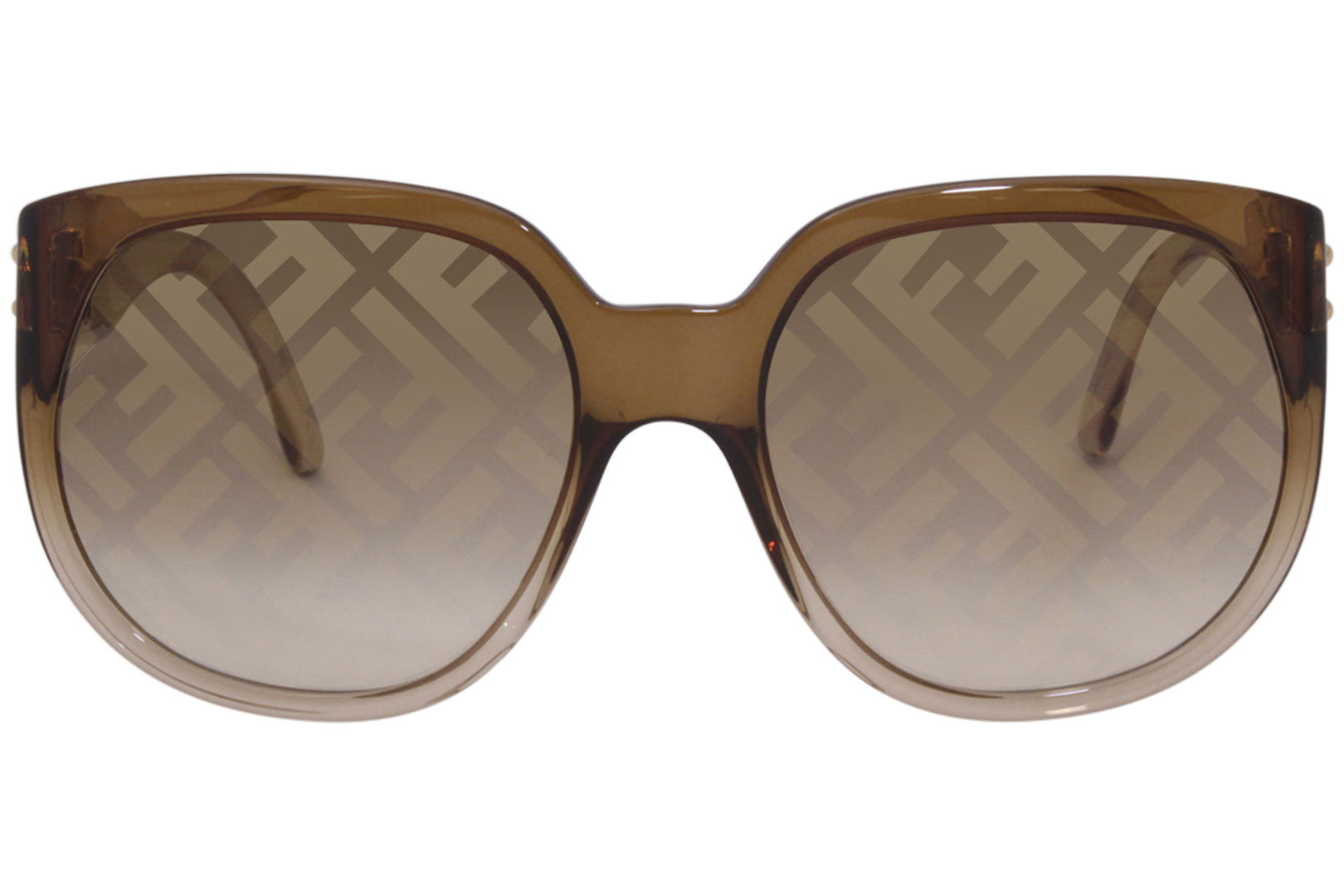 Fendi Brown- Gold Square Ladies Sunglasses FF 0403/G/S 009Q 60 