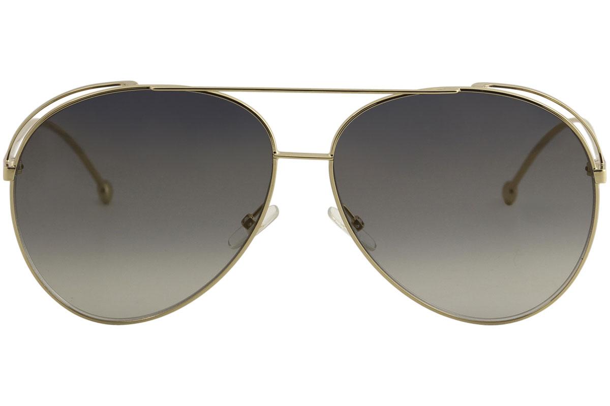  Fendi - FF0290/S Ivory Gold/Gray Sf Gold Cat Eye Women  Sunglasses - 58mm : Clothing, Shoes & Jewelry