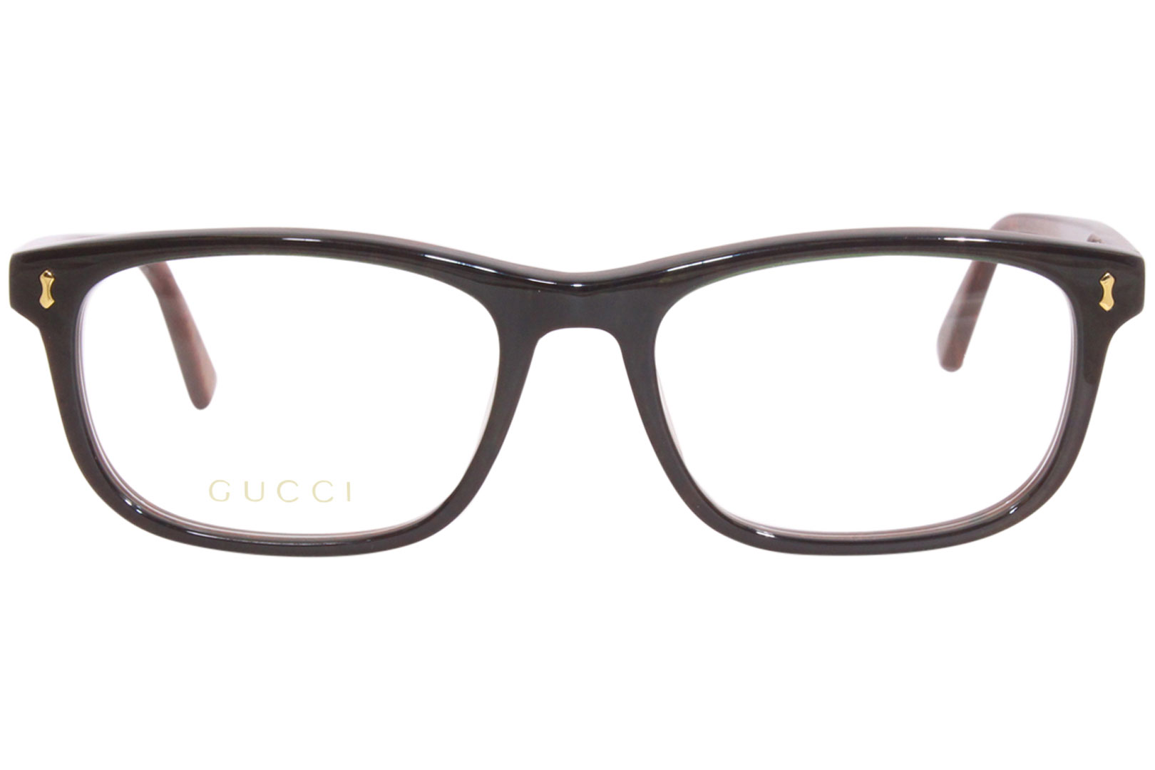 Gucci GG1046O 006 Eyeglasses Men's Brown Full Rim Rectangle Shape