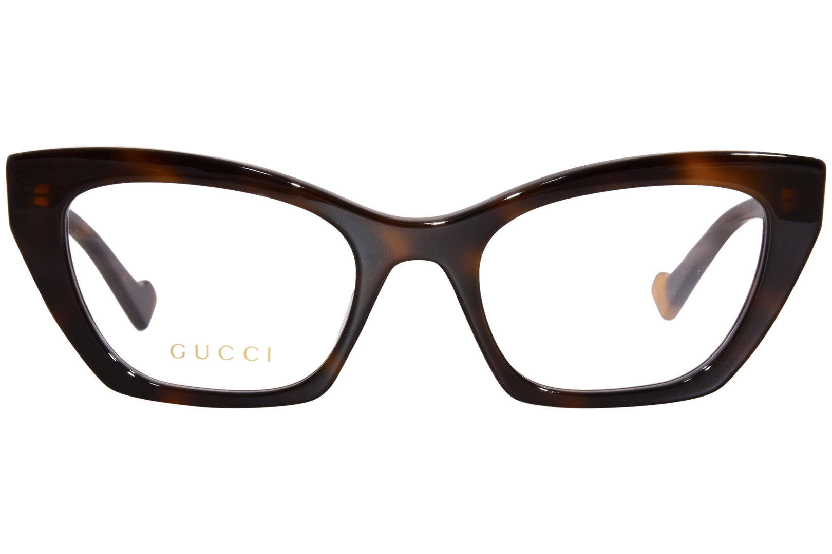 Gucci GG1334O 002 Eyeglasses Women's Havana Full Rim Cat Eye 52-20-145 ...