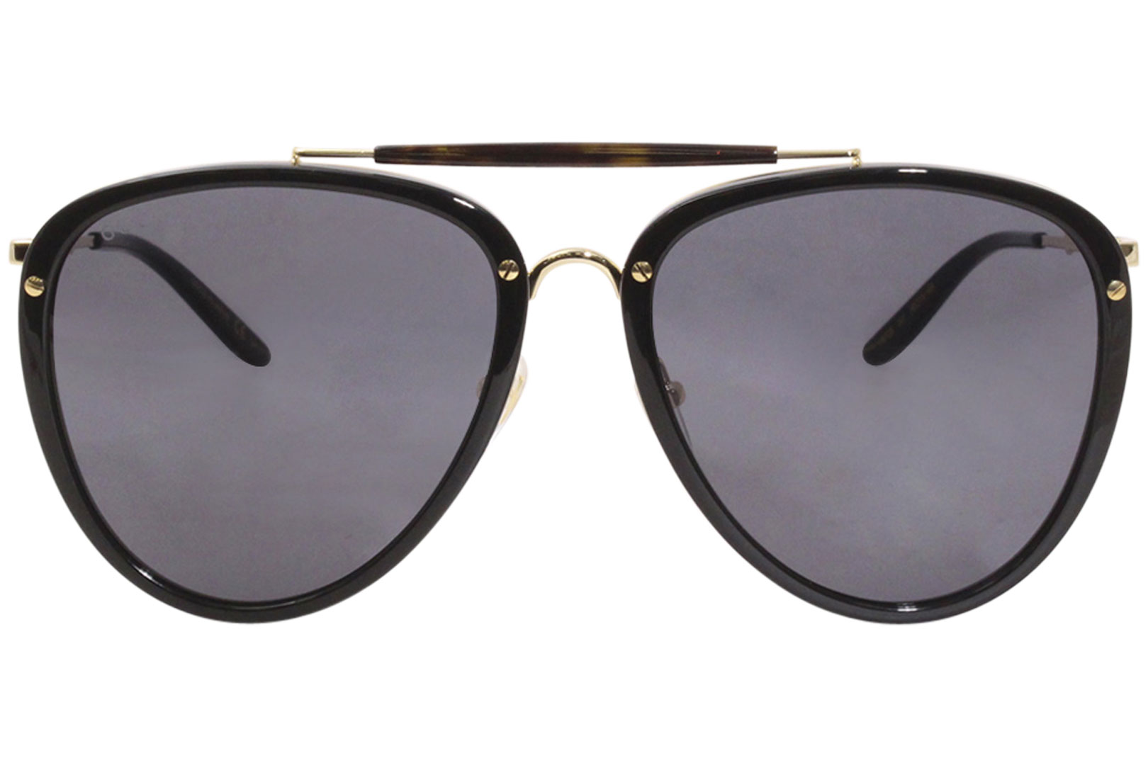 Gucci Gucci-Logo GG0672S 001 Sunglasses Men's Black-Gold/Grey Lenses 58 ...