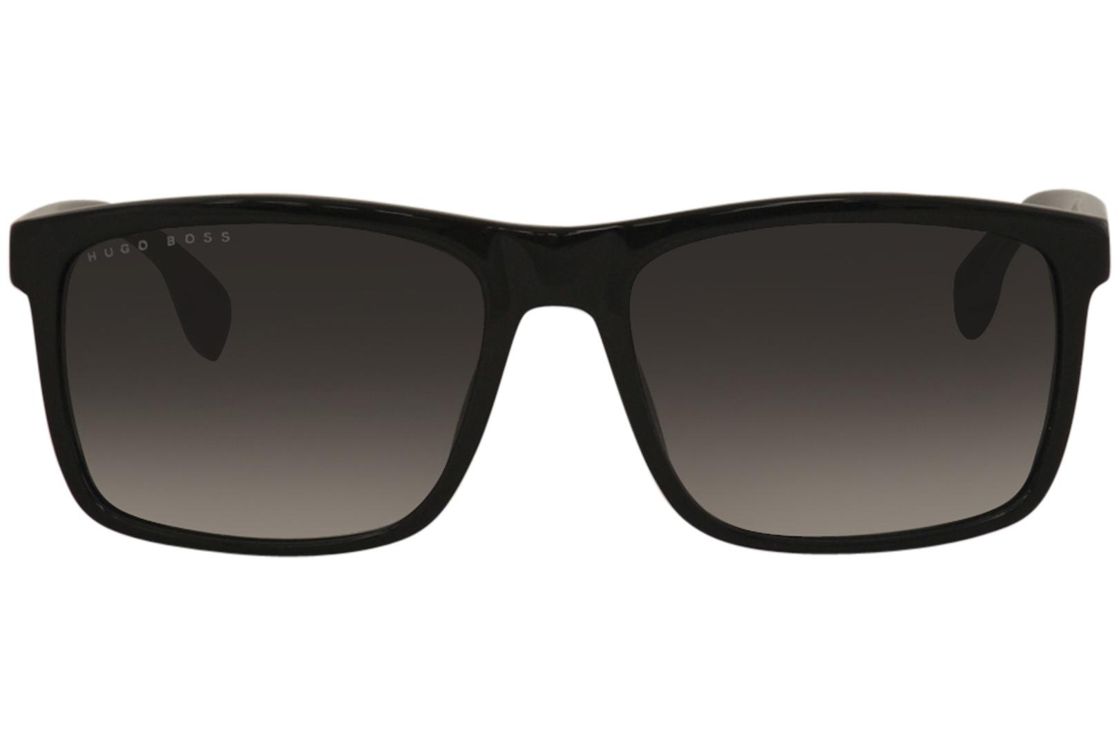 Hugo Boss Men's BOSS/1036/S BOSS1036S 8079O Black Rectangle Sunglasses ...
