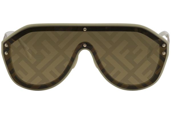 Fendi Black/Yellow Mirrored FFM0039/G/S Fabulous Shield Sunglasses