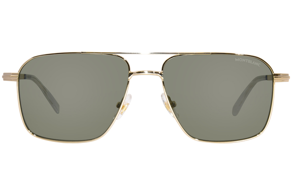 Mont Blanc MB0278S 002 Sunglasses Men's Gold/Green Pilot 56-16-145 ...