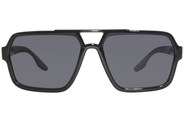 Prada Linea Rossa SPS-01X 1AB-02G Sunglasses Men's Black/Polarized Dark Grey | EyeSpecs.com