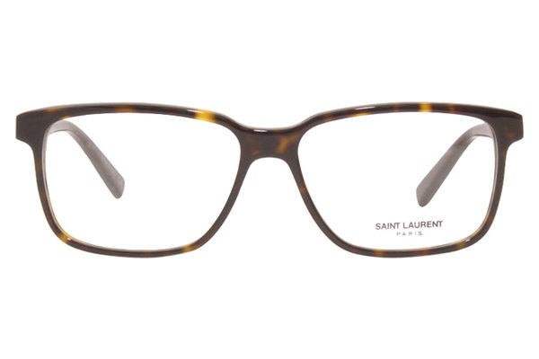 Saint Laurent Eyeglasses Men's SL-458 005 Havana/Silver 58-15-145mm ...