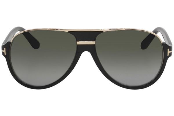 Tom Ford Dimitry Men's TF334 TF/334 01P Shiny Black Pilot Sunglasses 59mm |  