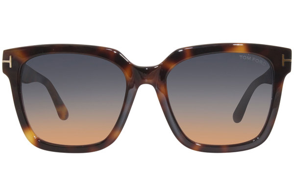 Tom Ford Selby TF952 53P Sunglasses Women's Shiny Havana/Blue/Orange  55-19-140 