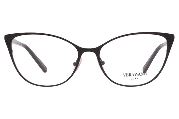 New Vera Wang V46 Womens/Ladies Cat Eye Full-Rim White / Brown Designer Sleek European Cat Eye Frame Demo Lenses 48-15-130 Eyeglasses/eye Glasses