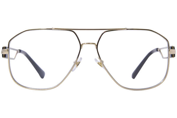 Versace VE1287 1002 Eyeglasses Men's Gold Full Rim Pilot 59-13-145 ...