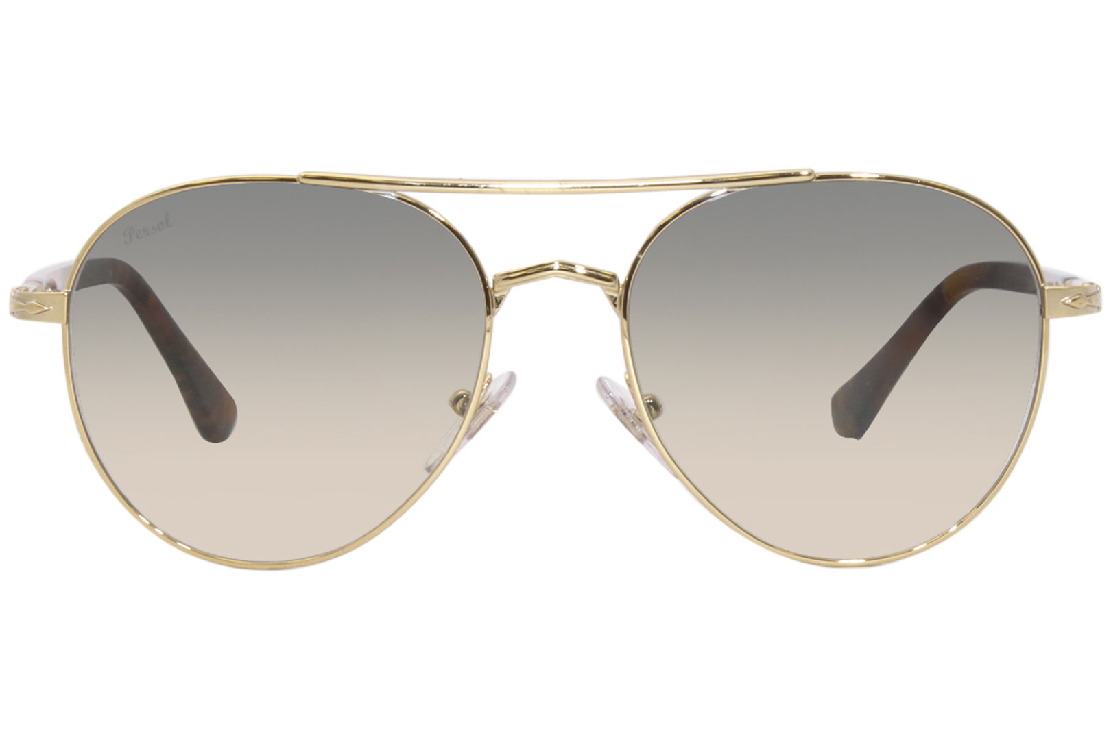 Persol 2477-S 1103/32 Sunglasses Men's Gold/Clear Gradient Grey Pilot ...