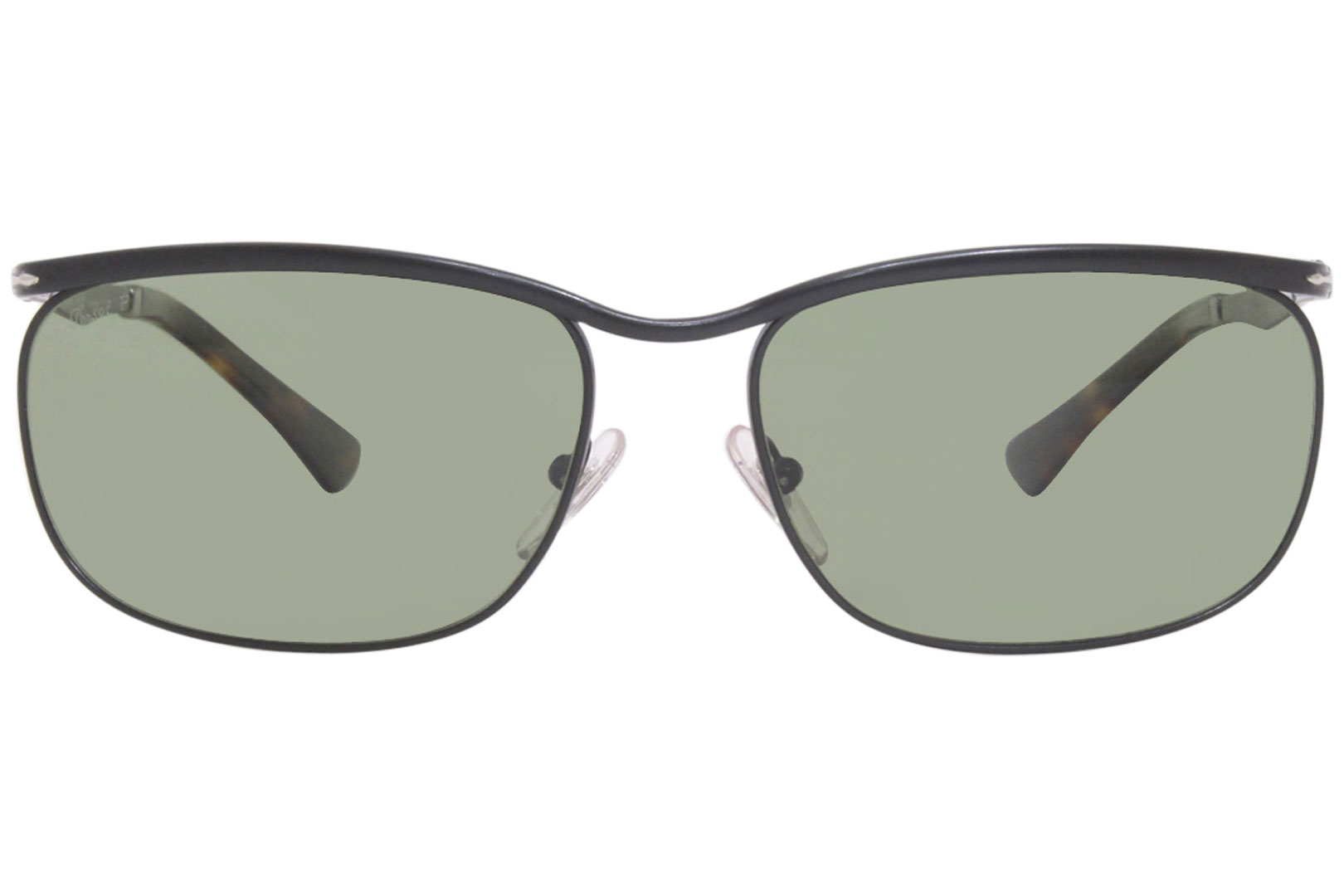 Persol Key West PO2458S 518 P1 Sunglasses Men s Silver Green Polarized Lens 62mm EyeSpecs