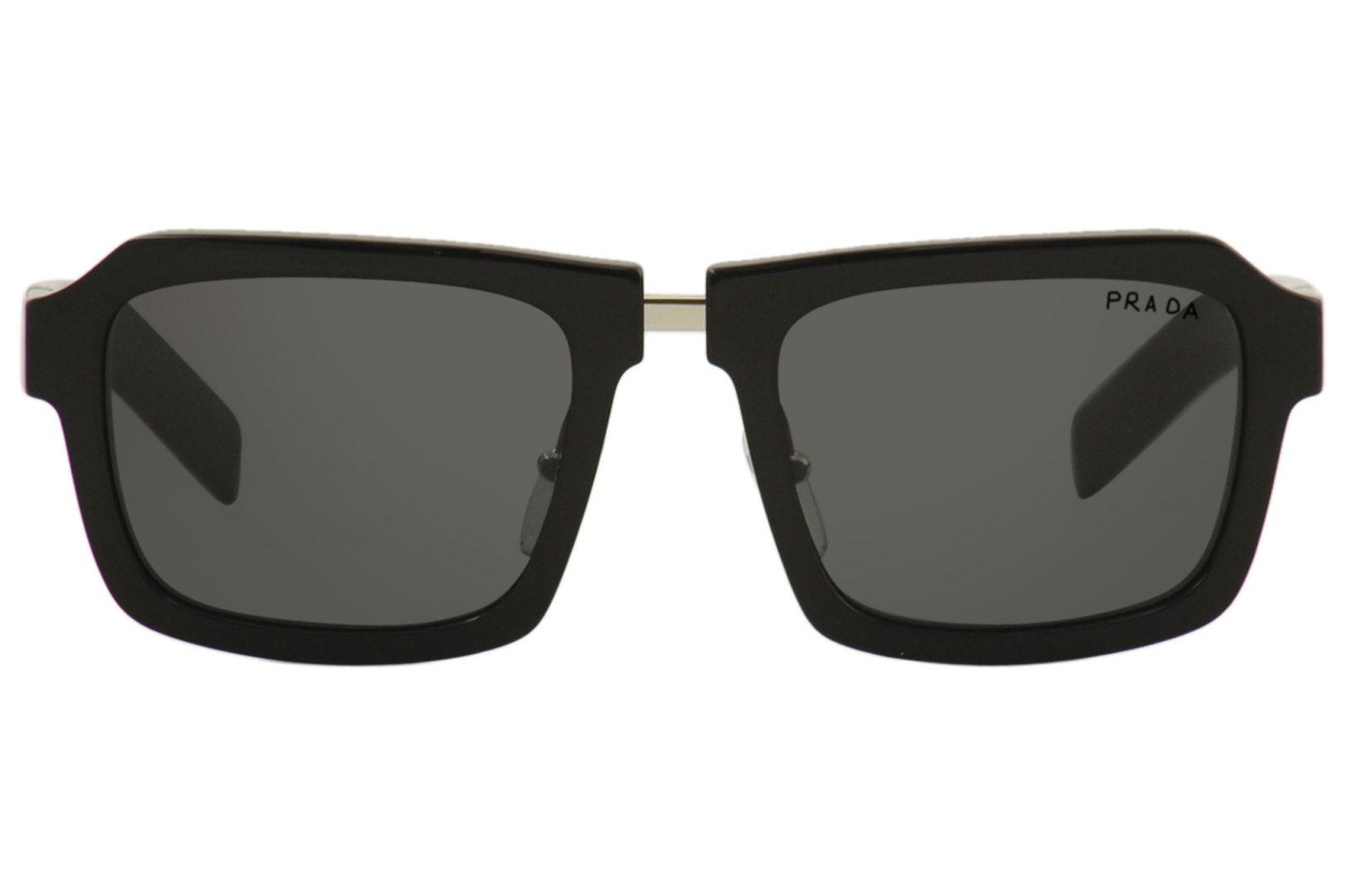 Prada Men's SPR09X SPR/09/X 1AB-5S0 Black Square Sunglasses 53mm