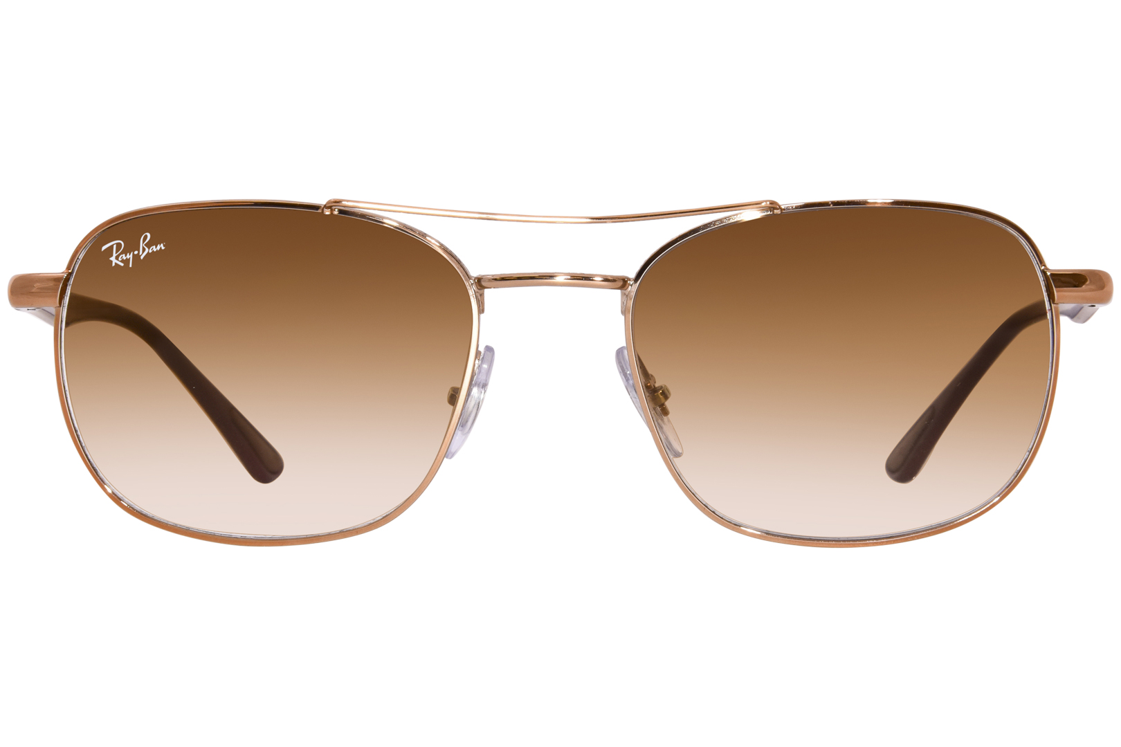 Ray Ban RB-3670 9035/51 Sunglasses Copper/Clear Gradient Brown Oval Shape  55mm | EyeSpecs.com