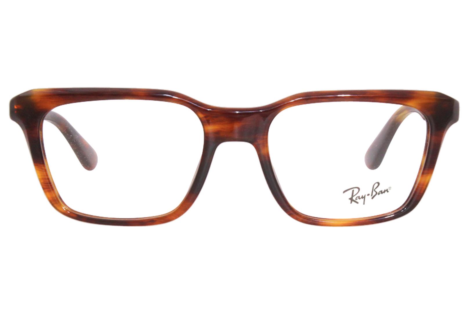 Ray Ban RB-5391 2144 Eyeglasses Striped Havana Full Rim Rectangle Shape ...