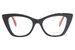 Alexander McQueen AM0305O Eyeglasses Frame Women's Full Rim Cat Eye