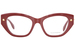 Alexander McQueen AM0410O Eyeglasses Women's Full Rim Cat Eye