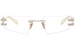 Balmain Fixe Eyeglasses Rimless Rectangle Shape