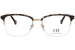 Carolina Herrera VHE138K Eyeglasses Women's Half Rim Cat Eye Optical Frame