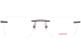 Carrera 8853 Eyeglasses Men's Rimless Rectangle Shape