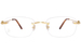 Cartier Core Range CT0050O Eyeglasses Rimless Rectangle Shape