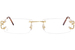 Cartier Core-Range CT0092O Eyeglasses Rimless Rectangle Shape