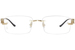 Cartier Core Range CT0281O Eyeglasses Rimless Rectangle Shape