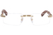 Cartier CT0485O Eyeglasses Men's Rimless Rectangle Shape