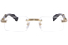 Cartier CT0485O Eyeglasses Men's Rimless Rectangle Shape