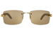 Cartier Exception CT0046S Sunglasses Rectangle Shape