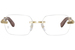 Cartier Exception CT0423O Eyeglasses Rimless Rectangle Shape