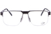 Cazal 7092 Titanium Eyeglasses Semi Rim Square Shape