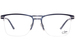 Cazal 7080 Eyeglasses Men's Semi Rim Pilot