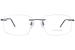 Charmant CH16702 Titanium Eyeglasses Men's Rimless Rectangle Shape