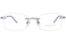 Charmant CH16704 Titanium Eyeglasses Women's Rimless Rectangle Shape