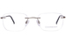 Charmant CH29127 Titanium Eyeglasses Men's Rimless Square Shape