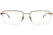 Chopard VCHD18M Eyeglasses Men's Semi Rim Rectangular Titanium Optical Frame